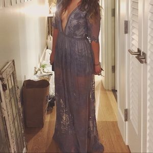 Periwinkle maxi/romper
